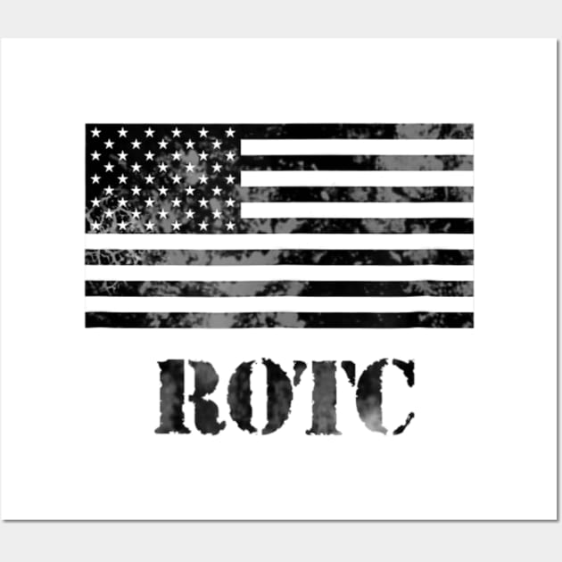 Military Rotc Faded Veteran Flag Wall Art by StuSpenceart